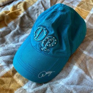 Blue Dolly Parton baseball hat